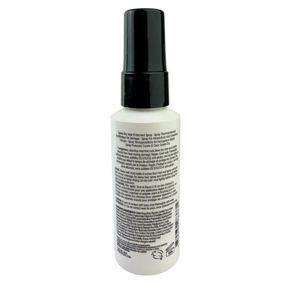 LolaVie Speed Dry Heat Protectant Spray 2.0 fl oz 60ml Vegan Silicone Free New